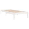 Vidaxl Bed Frame, White, Solid Pine Wood, 90 X 200 Cm