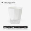Oushuomo Piano White Extra Large Self-Watering Resin Planter - 3 Pack