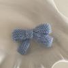 2Pcs/set Korean Winter Knit Bow Hair Clip Fashion Crochet Barrettes for Schoolgirl Cute Hair Accessories All-Match Headwear
