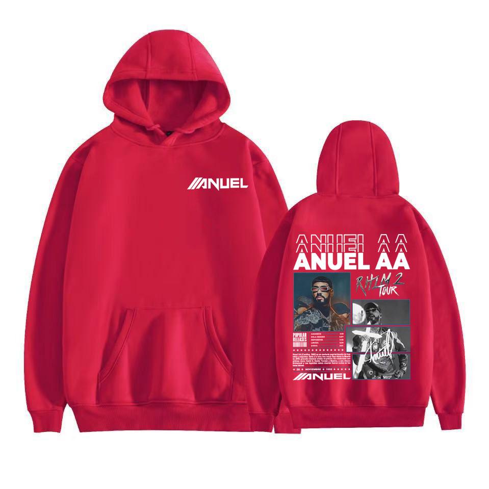 Rapper Anuel AA Rhlm 2 Album 2025 Cover Hoodies Herren Lässige Hochwertige Fleece-Sweatshirts Harajuku Streetwear Vintage Hoodie