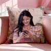 Celebrity KKim You Jung Cushion Cover Breathable Linen Pillowcase Summer Odorless EcoFriendly Invisible Zipper Washable