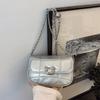 Silver Bag Women 2025 New Trendy Niche Design Chain Underarm Shoulder Bag High Value Messenger Small Bag Women