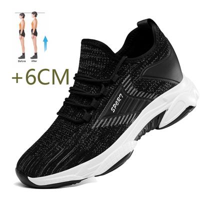 Fashion Summer Men Sneakers Elevator Shoes Breathable Casual Hidden 6cm Heels Height Increasing Shoes Breathable Mesh Shoes Taller Male