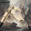 Yellow Dog Sausage Dog Head Walking Cane Fashion Decorative Walking Stick Gentleman Elegant Cosplay Cane Knob Crosier 93cm