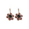 Silver Needle Shiny Flower Pendant Earrings European and American Exaggerated Atmospheric Earrings Light Luxury Fashion Temperament Earrings