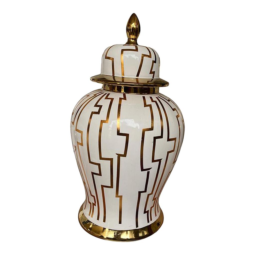 Porcelanowy słój na imbir Ceramiczny wazon Ozdoba do ekspozycji Glazura Dekoracyjny Rękodzieło Słoje świątynne Kwiat