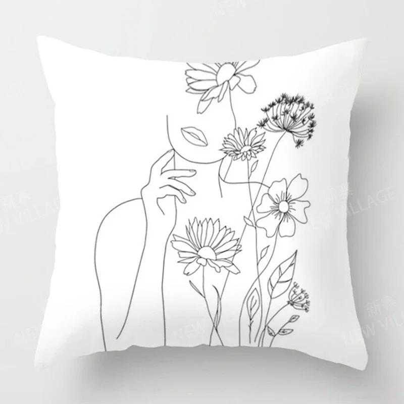 Severský podzimní domácí dekorace Podzimní povlak na polštář Potah na polštář na pohovku Sametový Moderní Morandi