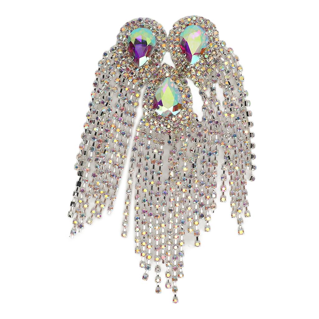 Rhinestone Tassel Shoulder Epaulet Decorative Shoulder Board Badge DIY Exquisite Tassel Epaulet for