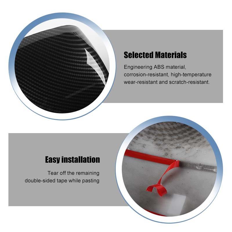 Car Rearview Mirror Decorative Frame Cover For Jeep Compass  2008-2016 Car Exterior Accessories, ABS Plastic