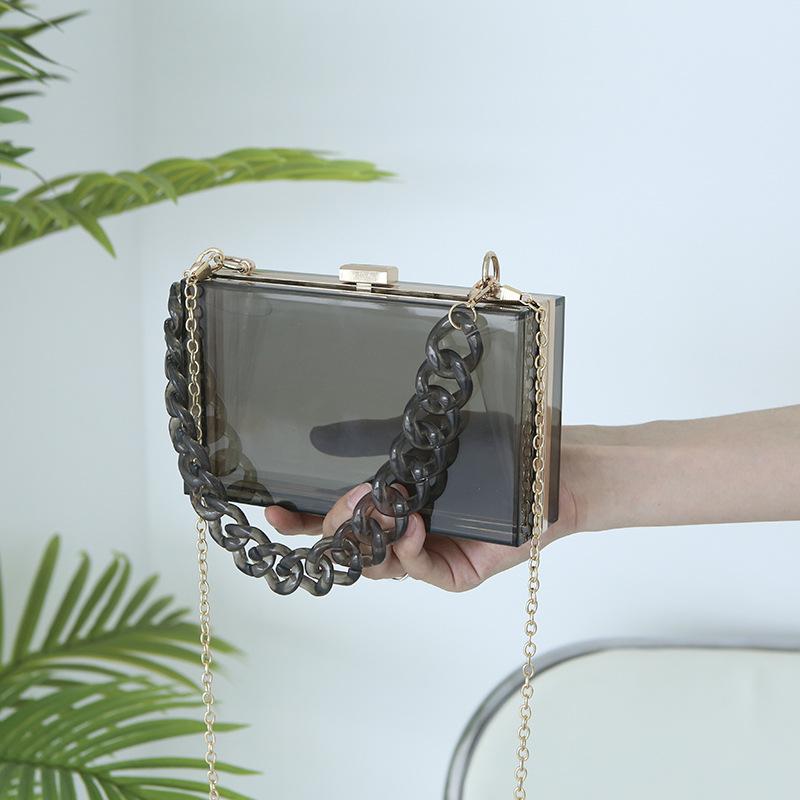 Purple Bags For Woman Clear Acrylic Clutch Handbags Jelly Purses And Handbags Small Transparent Luxury Designer Crossbody Bags