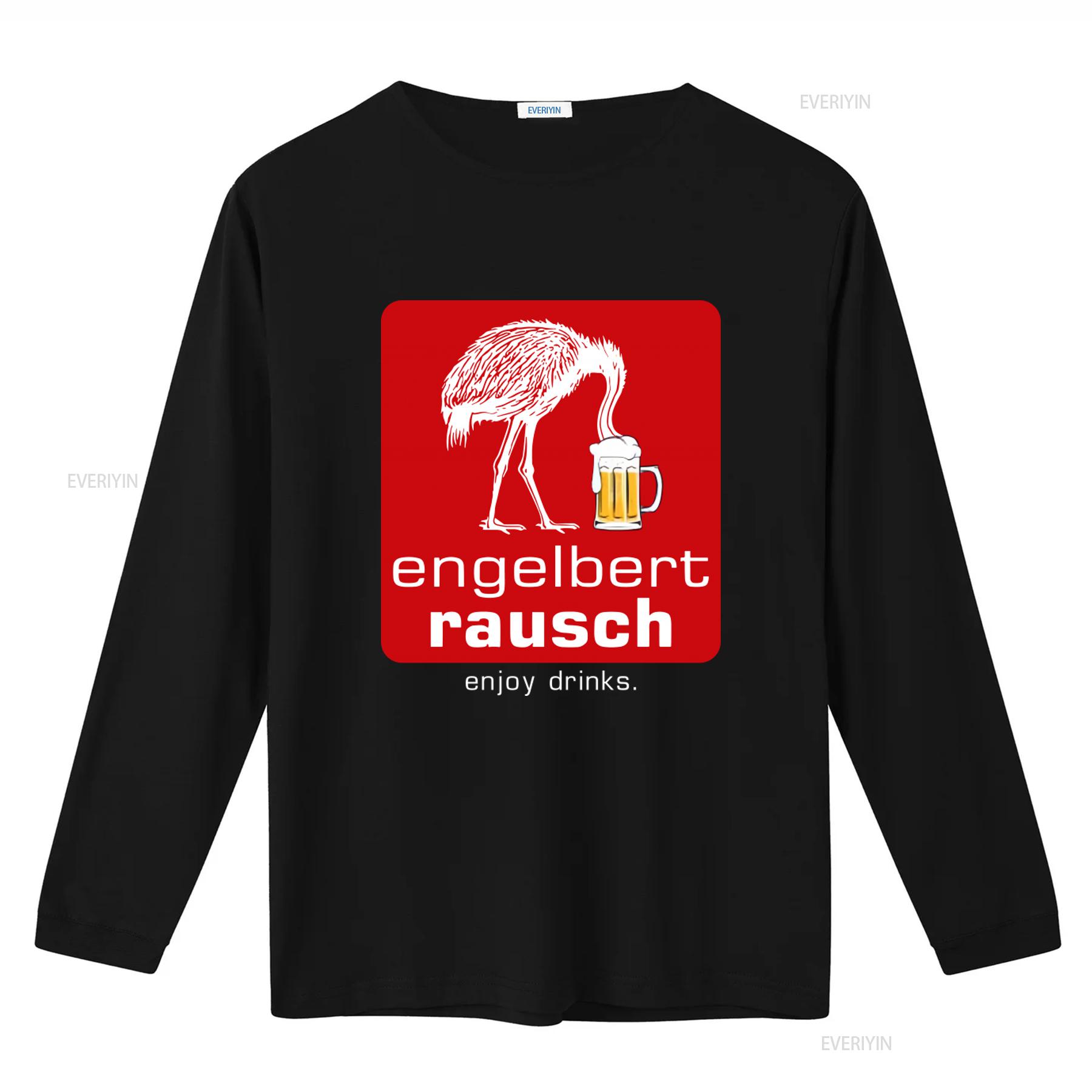 Engelbert Rausch Bier T-Shirt Lustige Idee Parodie mit Genussgetränke Motiv Perfekt für Liebhaber vintage Gewaschenes Grafik-T-Shirt Unisex Freizeit M