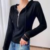 Women's Slim-Fit Cotton Zip-Up Hoodie - Stylish, Niche Design for Spring & Summer