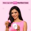 I-Activ Menstrual Cup Medium With Free Sterilizer Case | Ultra Soft Leak-Proof Period Cup | Rash-Free Silicone Reusable Cup For 8-10 Hours Protection