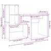 Scrivania Effetto Rovere Nero 131,5 x 50 x 106,5 cm