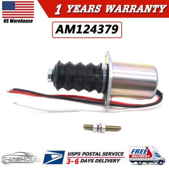 AM124379 Fuel Shut off solenoid For John Deere 415 425 455 F915 F925 F935 NEW US