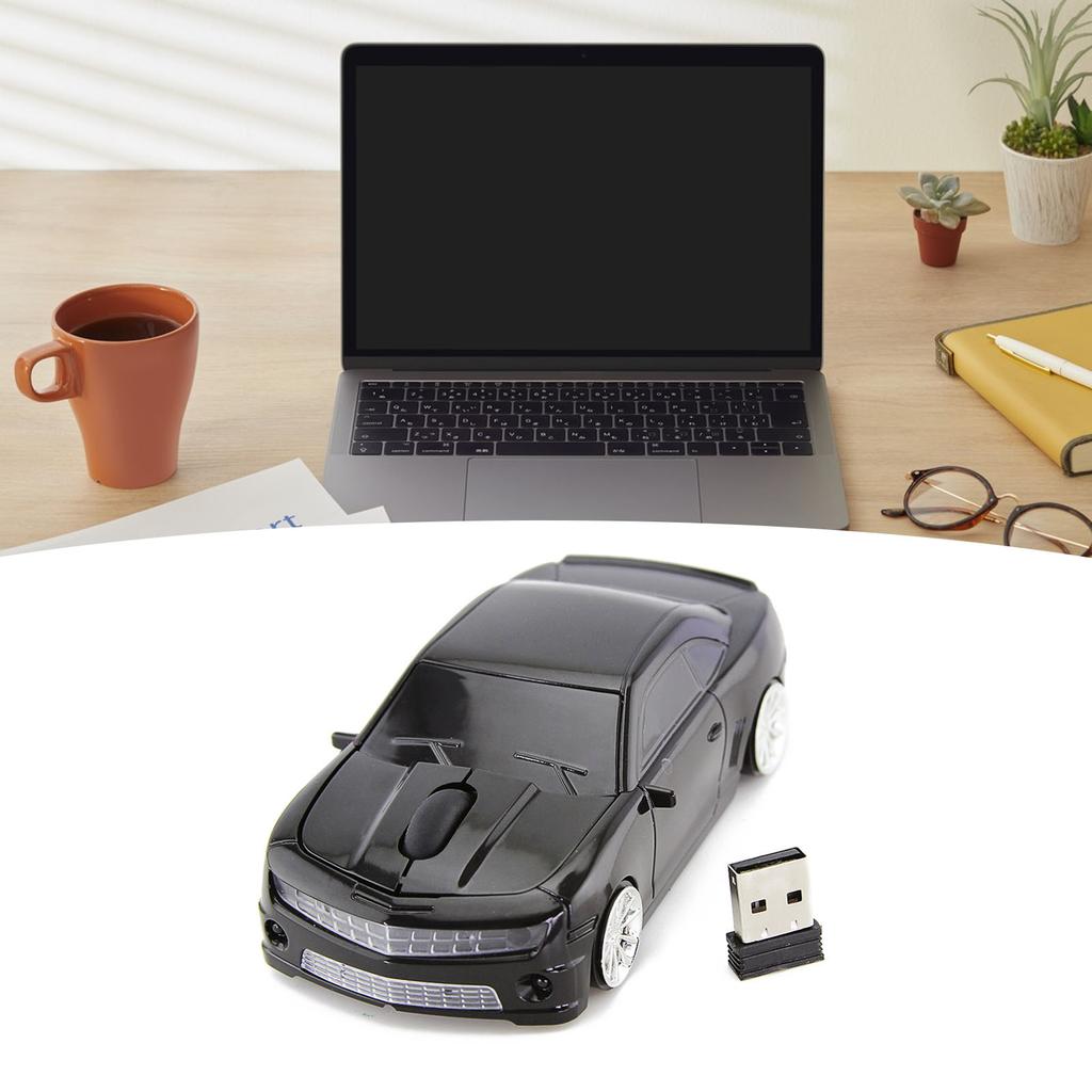 Sport Car Shaped Wireless Computer Mouse 2.4G High Accuracy Sensor Computer Mouse for Laptop Black