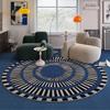 Heim-Anti-Rutsch-Retro-Teppich Leichte Luxus-Teppiche für Wohnzimmer Waschbare Lounge Weiche Bodenmatte Dopamin Schlafzimmer-Dekoration Runder Teppich