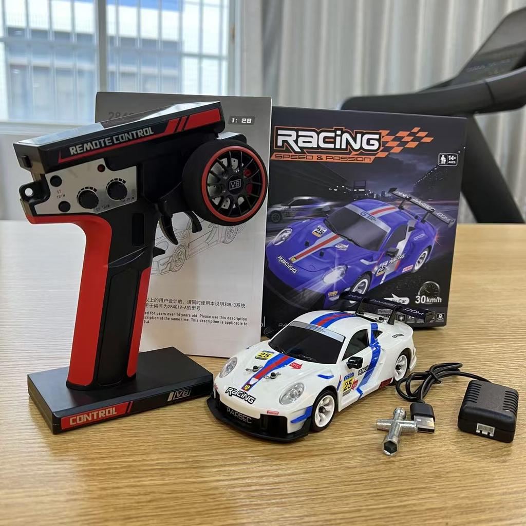WLtoys 284019-A 284191 1:28 2.4G RC Car With LED Lights 4WD Gyro 30KM/H Remote Control Car Off-Road Drift Vehicle Toys For Kid