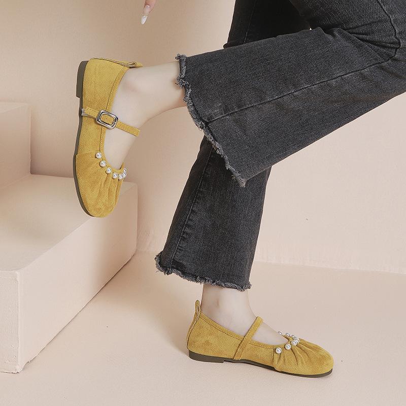 Spring and Autumn Retro Gentle French Soft-soled Mary Jane Flat-soled Single Shoes Women 2025 New Fairy Style Casual Beanie Shoes