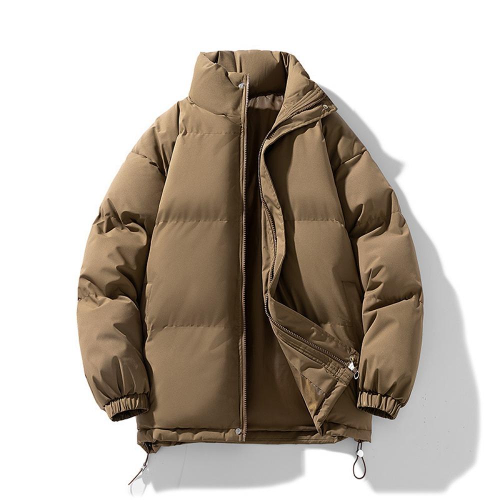 Fleece and Thickened Thermal Stand-up Neck Cotton-padded Jacket Men's Winter Versatile Casual Jacket