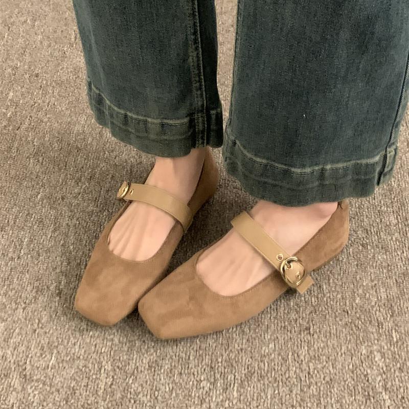 Fashion Bailamos 2025 New Brand Women Flat Shoes Fashion Round Toe Shallow Slip On Boat Shoes Soft Flat Heel Outdoor Dress Single Shoes