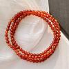 About 3Mm Natural Orange Pomegranate Multi-Circle Bracelet Bracelet.
