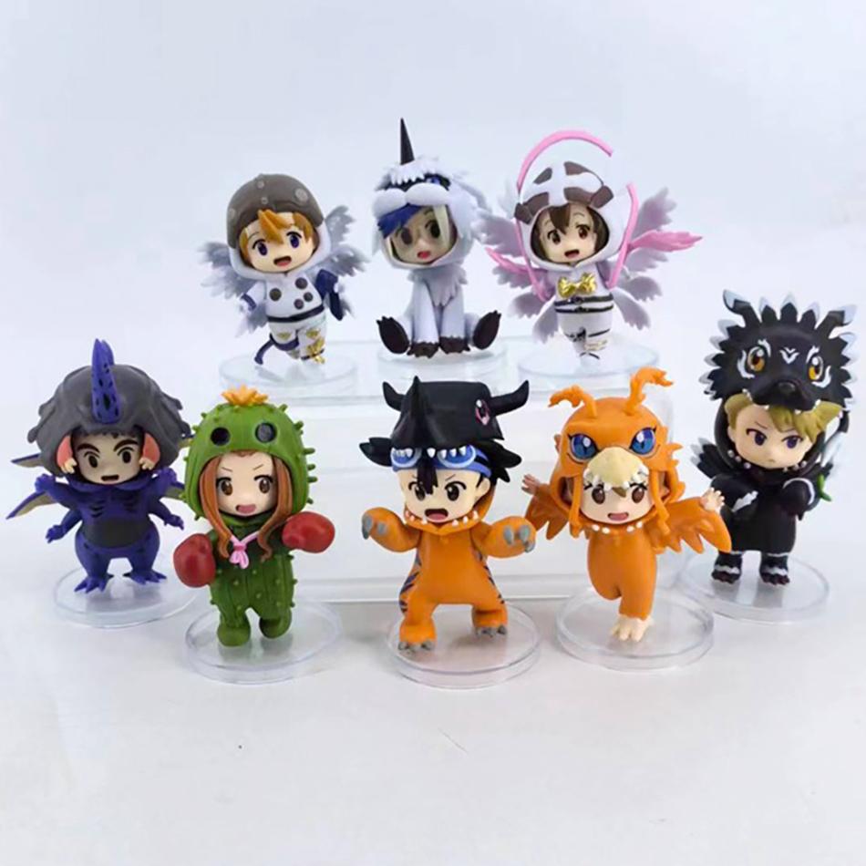 4Pcs/Set Digital Monster Digimon Characters Taichi Matt Ishida Sora Cosplay Agumon Gabumon Action Figure Anime Figure Model Toys