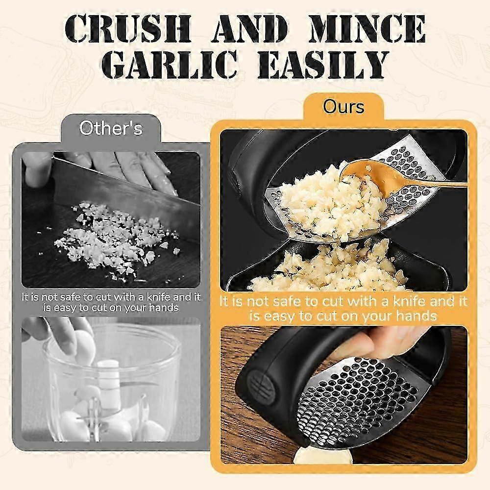 2024 Upgraded Stainless Steel Garlic Crusher - Garlic Crusher, Home Kitchen