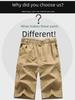 Men's Mid-Length Cotton Shorts - Loose, Breathable, Large Size Summer Wear