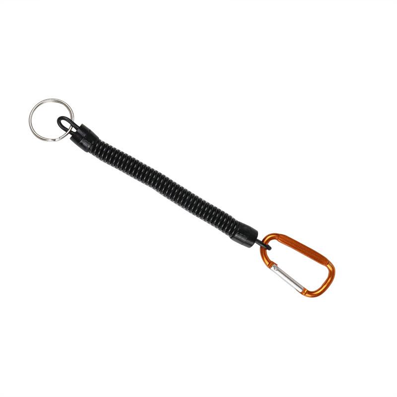 1PC Tactical Retractable Spring Elastic Rope Security Gear Tool Hiking Camping Anti-lost Phone Keychain Fishing Lanyards Outdoor