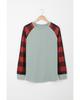 Azura Exchange Plaid Long Sleeve Sweatshirt