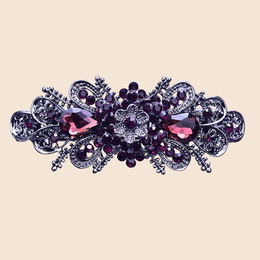 1pc Pinza per Capelli in Lega con Strass, Accessorio per Acconciature da Sera, Regalo