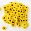 100Pcs 4Cm Artificial Sunflowers Scrapbook Christmas for Home Wedding Birthday Decortion Garden Diy Candy Box Bridal Accessories