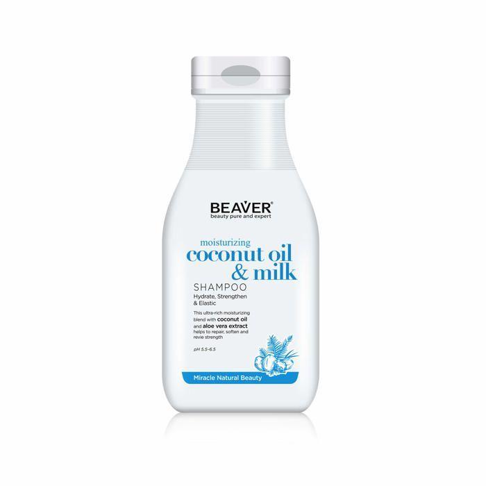 BEAVER Moisturizing Coconut Oil &; Milk Shampoo 350 ml