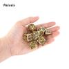 7 Pcs Light Golden Dragon Metal Dice Dragon Hollow Metal Polyhedral Dice Set Suitable for Role-Playing RPG  Board Game Card Game