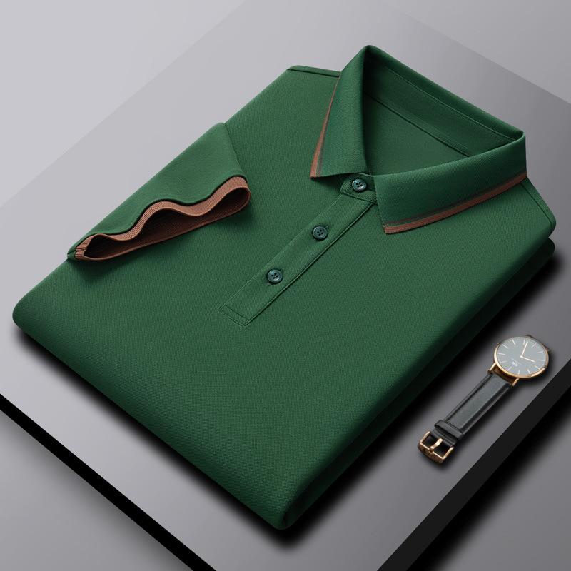Short-sleeved POLO shirt, men's pure cotton breathable T-shirt, business casual lapel top