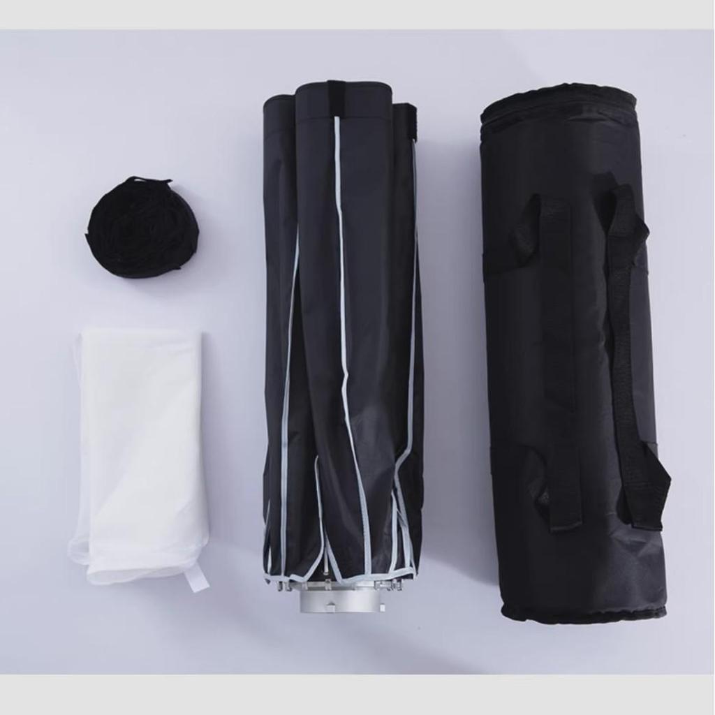120CM Quick-Release Parabolic Softbox with Bowens Mount and Portable Honeycomb Grid Diffuser.