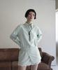RUBATI Jacquard Shirt Half Apron_Mint