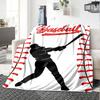 Baseball Theme Printed Blanket - Perfect for Couch, Bed, Travel & Outdoor Use | Machine Washable, Cozy & Durable.