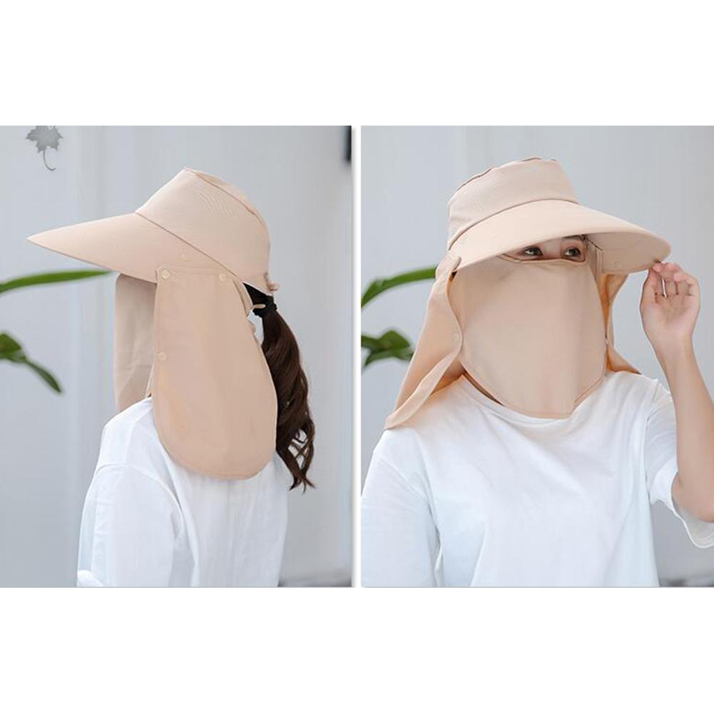 Women Summer Simple Large Brim Anti-UV Beach Cap