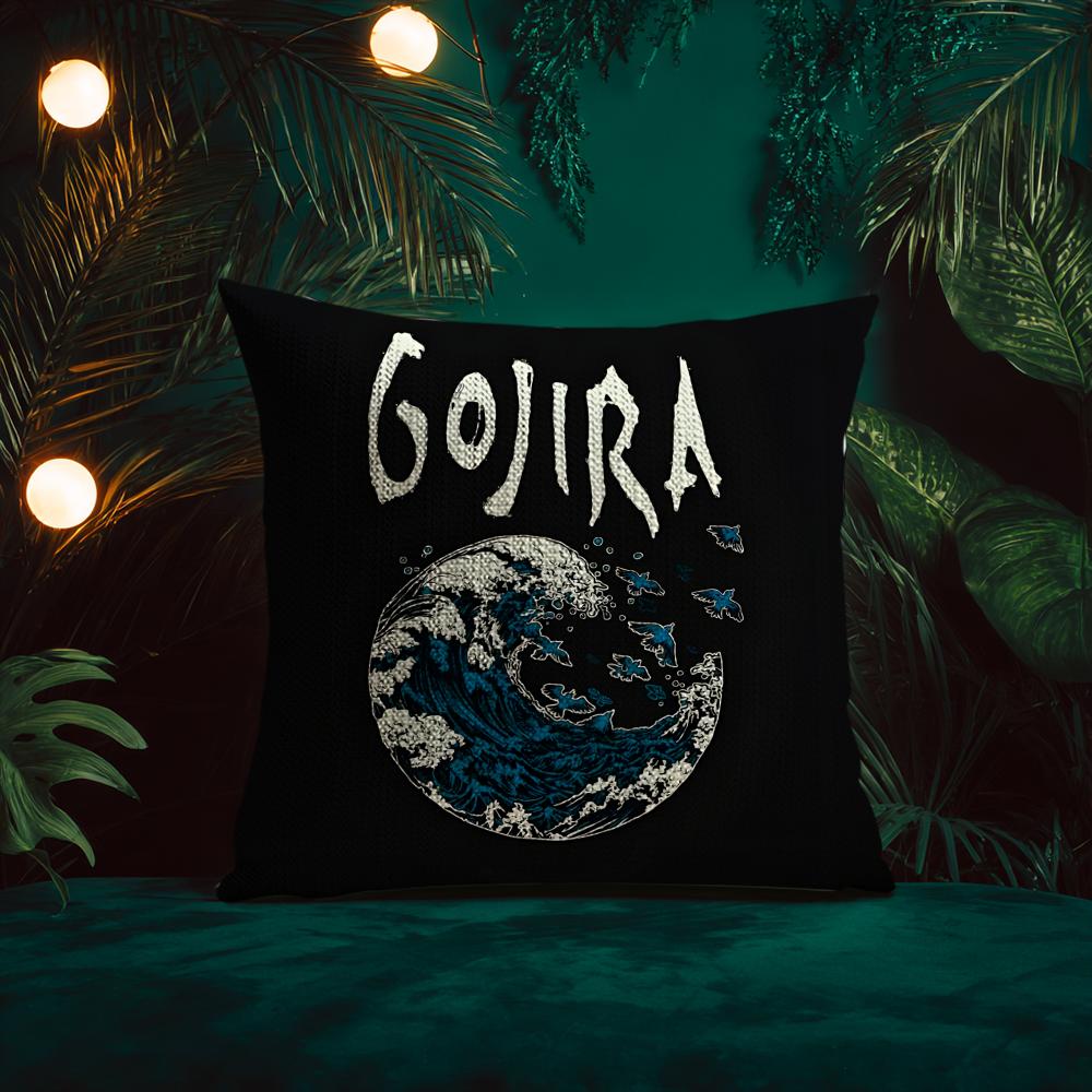 Band G-Gojira Cushion Cover Natural Linen Pillow Case Double-Sided Print Decorative Sofa Pillowcase Home Decor Gift