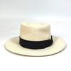 CHANEL CC CC Mark Grosgrain Ribbon 19V hat straw hat straw Beige/Black