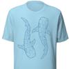 T-shirt Minimaliste Requin Baleine, T-shirt Graphique Line Art Océan