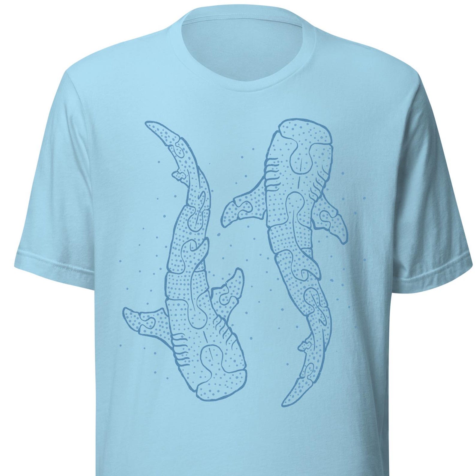 Minimalist Whale Shark T-Shirt, Ocean Line Art Graphic Tee 3XL
