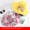 UV Protection Floral Collapsible Sunhat Double Side Wear Fisherman Hats Sun Protection Cap  Outdoor