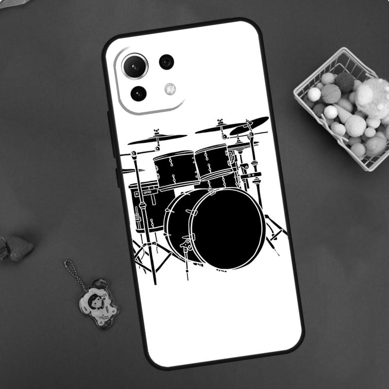 Musical Instrument Drum Case For Xiaomi 14T Pro 13T 11T 12T 13 14 15 Ultra POCO X7 Pro X3 X5 X6 F5 F6 M6 Pro Cover