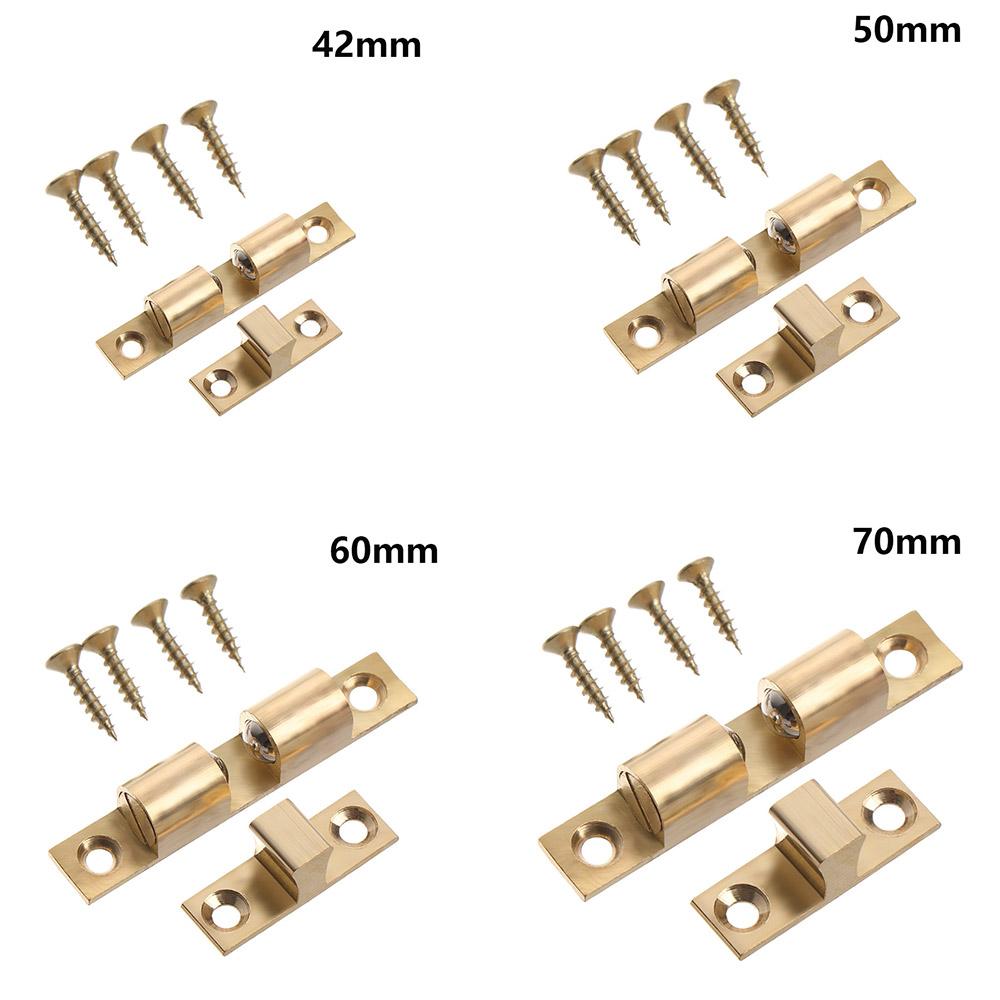 1Set Door Lock Door Touch Latch Cabinets Interlock Switch Chassis Cabinet Locker Brass Door Buckle With Screws Furniture Fitting