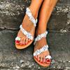 2024 Summer Floral Flat Women's Sandals - Plus Size Beach Shoes for Europe & America