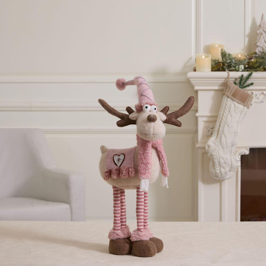 New Christmas Doll: Gem Powder Snowman Plush Hat Ornament, Standing Pose Reindeer, Perfect Gift