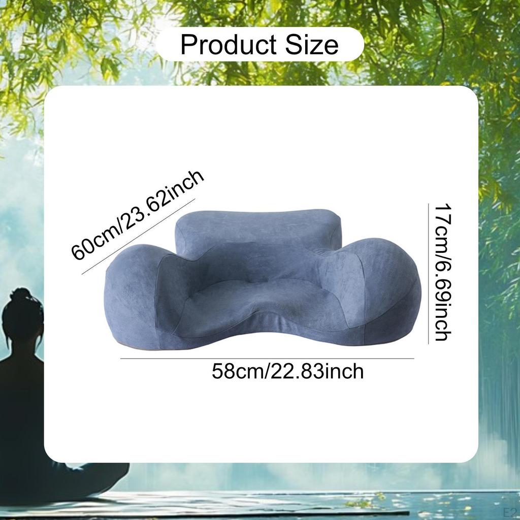 Ergonomisches Meditationskissen mit rutschfester Unterseite Abnehmbarer Samtbezug Atmungsaktiver Memory-Schaum